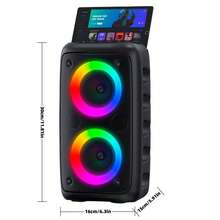 Bluetooth Speaker, Portable Wireless Karaoke Speaker, Wireless Speaker, Subwoofer, Wireless Bluetooth Sound System, FM Radio, With Ambient Lighting, Optional Microphone, Supports TF/USB, Suitable For Various Parties - View 3