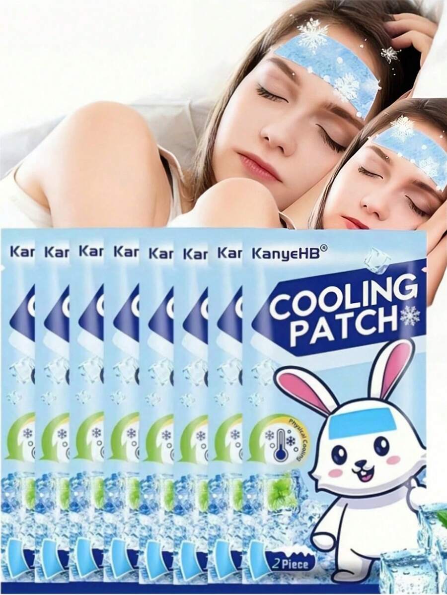 夏季降温贴，物理降温贴，手机降温贴，适用于夏季及户外活动、运动、旅行、厨房、卧室、学校、办公室；冰爽贴片，有效缓解和预防中暑，适合作为工作疲劳、会友、外出、商务旅行、海滩旅行、节日、返校、告别等场合的礼物；适合老年人、中年人、青少年，小型空调适用。（四季皆宜）