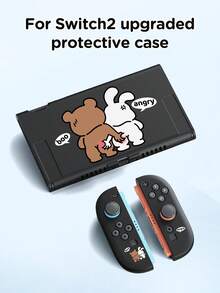 Nuevo accesorio para consola de juegos Switch 2 (2025), 1 pieza funda protectora con estampado de pareja de animales de dibujos animados, compatible con Switch 2, Switch NS/Switch OLED/Lite, accesorio para consola de juegos Switch, bolsa de almacenamiento, funda protectora Switch, regalo romántico para jugadores de Switch - Multicolor - Ver 5