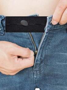2pcs/1pc Belt Extender Buckle, Elastic Adjustable Pants Extender Buckle, Maternity Pants Elastic Button - Extension Buckle - View 4