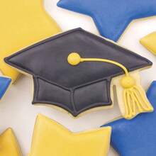 Graduation Cap/Hat/Mortar Board Cutter - 4.38 Inch - - US Tin Plated Steel - inicial - Ver 3