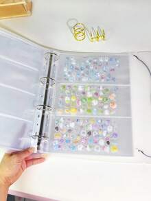 A4 Cute Sticker Storage Book - Matte PP Cover With Elastic Band, Reusable Sticker Album For 3D Glitter Stickers And Planner Supplies,Back To School - A4 - View 6