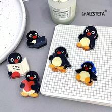 3pcs/1pc Cute Penguin Acrylic Memo Clip, Adorable Practical Stationery, Suitable For Daily Storage (Random Style) - Multicolor - View 7