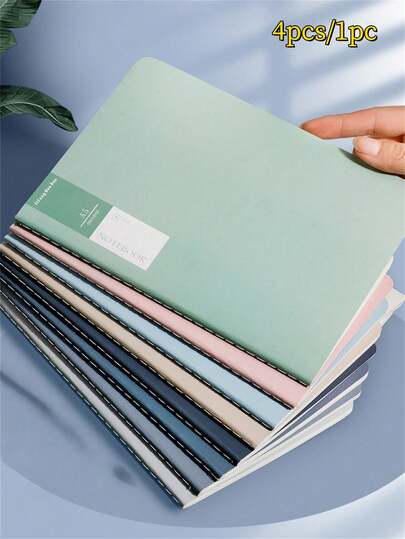 1 Set/4 Books A5 Notebook, 36 Pages, Portable Notebook, Minimalist Planner, Lined Workbook, Suitable For Carrying In Bag, Can Be Used For Notes, School Supplies, Meeting Minutes, Student Campus Assignments, Office Supplies. Notebook, Back To School Supplies