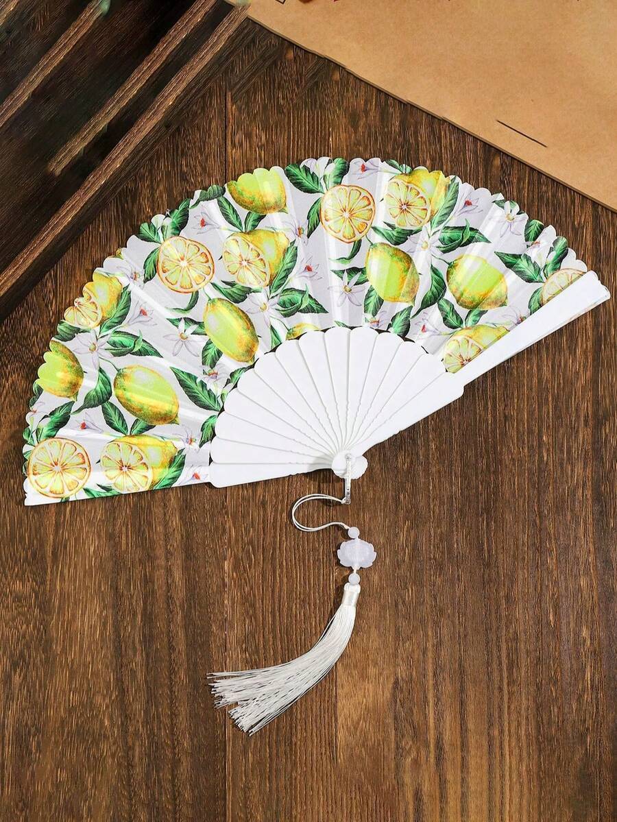 1pc Polka Dot Handheld Fan, Lightweight And Foldable, Suitable For Summer Daily Use. Can Be Used As A Beautiful Photo Prop For Beach Scenes And Daily Outfits, Also A Fashionable Cooling Accessory - Multicolor - View 1