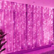 1件 LED 燈簾,尺寸選項:3*1米/3*2米/3*3米/6*3米,仙女燈,電池供電,適用於仙女花園,可用作室內裝飾燈、氛圍燈,完美適用於聖誕節、聖誕裝飾、婚禮、情人節、萬聖節裝飾、聖誕燈、聖誕裝飾 - 電池盒窗簾燈 - 查看 22