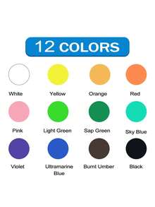 12-Color Washable Children's Finger Paint Set, 36ml Per Tube, Vibrant Art Paints, Suitable For Toddler Handprint Art And Preschool Creative Activities - 12 Colors - View 2