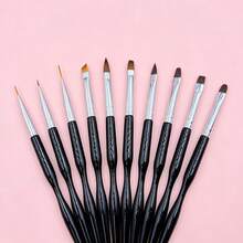 10-Piece Nail Art Painting Pen Set - Black - View 5