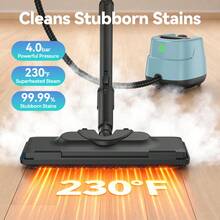 Handheld Steam Cleaner, 2500W High-Temperature Pressurized Steam Cleaner, 1L (33.8 OZ) Tank & 13-In-1 Accessories, Safety Lock Steamer, Steam Cleaning Machine For Home, Furniture, Kitchen, Grout, Floor, Tile, Car, Blue - US A Type Plug(110-127V) - View 3