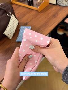Portable Polka Dot Auto-Closing Glasses Case With Cloth Bag And Clip Hanging Storage Bag, Fashion Protective Glasses/Glasses Pouch, Auto-Closing Storage Box (1pc) - Multicolor - View 6