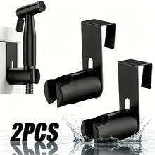 Black Drill-Free Bidet Sprayer Holder, Handheld Bidet Sprayer Bracket Installed Above Toilet Tank, Adjustable Angle Bidet Sprayer Hanger, Suitable For Bathroom - Support - View 1
