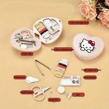 (授權) Sanrio 縫紉與手工工具組，迷你愛心收納盒，Hello Kitty 手作縫紉盒 - 卡通 - 查看 11