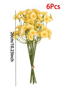 6件/12件/24件人造水仙花，仿真水仙花，適用於家居裝飾、母親節裝飾、婚禮裝飾、牆面裝飾、客廳裝飾、廚房裝飾、桌面人造花裝飾、婚禮中心裝飾、婚禮花卉裝飾 - 小雛菊 - 查看 13