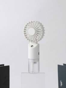 1件/手持噴霧風扇/2.96W/500mAh/便攜風扇/2段可調速/夏季/風扇/戶外/旅行/可充電/嬰兒車 (親愛的顧客您好，此風扇的噴霧量不大，僅能在吹風時提供少量噴霧補水，無法達到大霧效果，感謝您的支持，若您在意請勿購買) - 彩色 - 查看 12