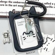 Photocard Storage Album, 3-Inch Photo Album, Idol Merchandise, Keychain With Screen Protector, Small Card Collection Album. - Maroon - View 1