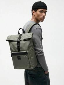 Calvin Klein Men's Backpacks Waterproof Breathable Back Adjustable Strap Camping Outdoor Travel Green K50K512711-PFV - Grey - View 1