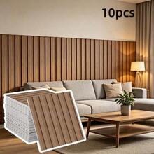 10 miếng giấy dán tường vân gỗ bóng 30x30cm trang trí nhà cửa vân sọc tự dính tấm xốp dán tường cải tạo bề mặt - C - Xem 14