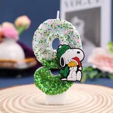 Number Birthday Candles 0-9, Green Glitter Cake Topper, Cute Cartoon Decorative Candles, Birthday Party Supplies, Children And Adult Anniversary Celebration Decoration - 1pc - View 17