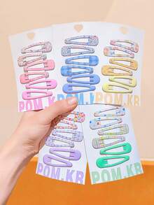 36/24/12pcs/Set Colorful Printed Hair Clips, Fashionable Personalized Bangs/Side Hair Clips, Compact And Portable, Convenient To Use For Styling Hair, Suitable For Girls And Women, Ideal For Daily Outings: Shopping, Walking With Friends, Etc. - Multicolor - View 13