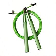 1件可調節長度專業速度跳繩，輕巧便攜，節省空間收納，旋轉順暢不纏繞，適合日常健身、體能增強、力量訓練、全身塑形，男女老少皆適用，適用於室內居家運動、戶外晨練、學校體能訓練、休閒減重運動等，簡單實用的運動必需品，隨時隨地輕鬆運動 - 彩色 - 查看 9