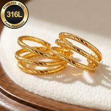 High-Quality Stainless Steel Dangling Earrings High-Polished Natural Finish,Hypoallergenic 316L Ear Post, Unique Shapes Unisex Jewelry Earrings - A - View 6