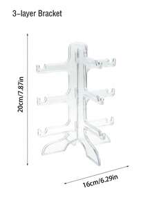 1pc Fashion Eyewear Storage Display Rack, Eyewear Organizer Display Rack Can Hold 5 Pairs Of Glasses - Clear - View 15