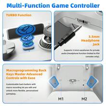 Kontroler Game Nirkabel G8 dengan Layar Pintar, Joystick Efek Hall, Ketegangan yang Dapat Diatur 30-90gf, Pemicu Mode Ganda, Tombol Makro, Turbo, Getaran Ganda, Sensor Gerak 6-Axis, Gamepad 2.4G/Berkabel/Bluetooth, Kompatibel dengan PC, Switch, Android, dan iOS - View 9