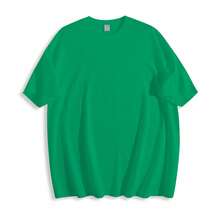 Women's Green Cotton Short Sleeve Round Neck T-Shirt With Ciao Bella Lip Print, Casual And Cute Regular Fit Top - 綠色 - 查看 2