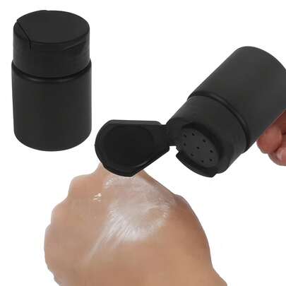 1pc Fashionable Refillable Talcum Powder Dispenser Bottle - Portable Plastic Cosmetic Container With Screw Cap, Suitable For Loose Powder And Glitter