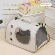 Pet Carrier With Window For Cats And Small Dogs, Breathable, Wide Handles, Ideal For Walks - Apricot - View 2
