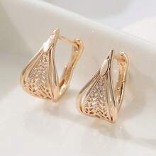 Vintage Hollow Water Drop Earrings, Elegant And Graceful, Perfect Gift For Holidays - Gold - View 7