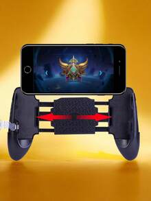 3‑In‑1 Stretchable Mobile Game Grip Holder, Universal Phone Gamepad With Removable Silicone Suction Joystick, Ergonomic Anti‑Slip Handheld Gaming Accessory, Built‑In Back Stand For Video Viewing, Passive Physical Design No Battery Needed, Fits 4.5‑6.8 Inch IOS & Android Smartphones - Multicolor - View 6