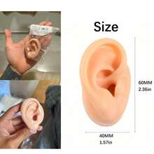 1pc Soft Silicone Ear Model Display Prop, Practice Piercing Tool, Earrings & Studs Display, Multi-Color Realistic Jewelry Display Accessory - Multicolor - View 6