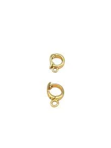 2/4/6pcs 18K Gold Plated Brass Oval Jewelry Clasp Spring Ring Connector Snap Fastener, Suitable For Jewelry Making DIY Craft Accessories - Multicolor - View 11