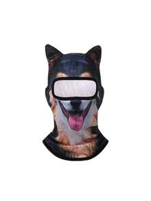 1pc Unisex 3D Animal Pattern Protective Face Mask Hood, Fun Outdoor Water Sports Hat, Sun Protection Animal Head Cover (Cat, Dog Styles), Suitable For Daily Outings, Travel, Hiking, Skiing - Style Y - View 34