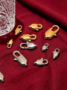 10Pcs 304 Stainless Steel 18K Gold Plated Lobster Claw Clasps, Jewelry Connector Findings For DIY Handmade Necklace Bracelet Making - Lobster Clasp - View 1