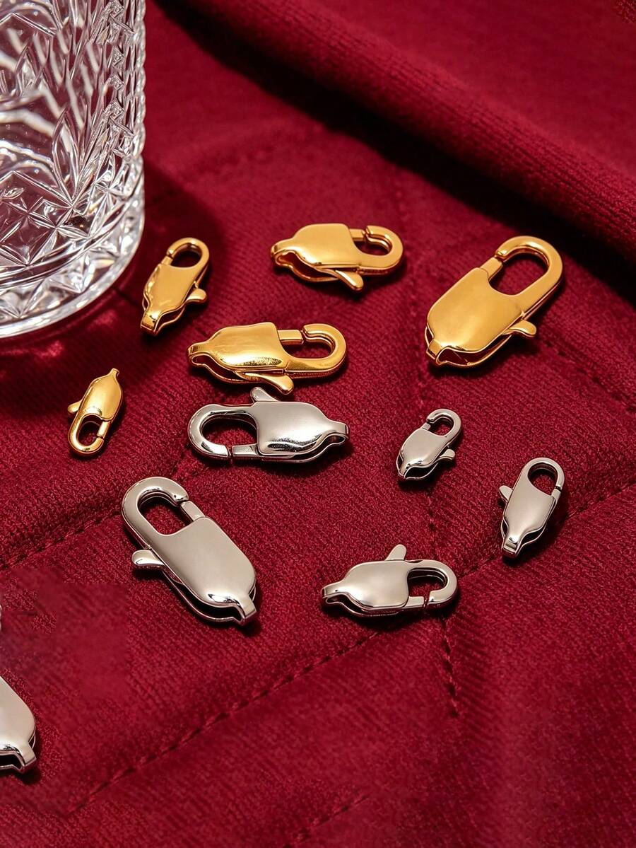 10Pcs 304 Stainless Steel 18K Gold Plated Lobster Claw Clasps, Jewelry Connector Findings For DIY Handmade Necklace Bracelet Making - Lobster Clasp - View 1