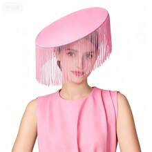 Fascinators Hats For Women Tea Party Cocktail Fascinator Kentucky Vintage Funeral Derby Hat With Tassels - D - View 9