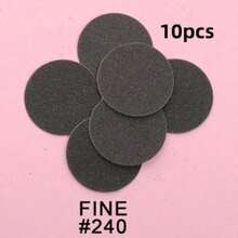 10pcs Foot Scrubbing File Replacement Sandpaper Sheets, Easy To Remove Calluses And Dead Skin - Black - View 10