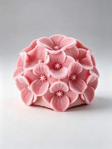 Handmade 3D Hydrangea Ball Blossom Silicone Mold Aromatherapy Spherical Flower Ball Candle Soap Gypsum Mold DIY Home Fragrance Stone Mold Crystal Epoxy Resin Drip Glue Mold Floral Design Plaster Crafts Durable Gifts Decor Mold - White Silicone Mold - View 3