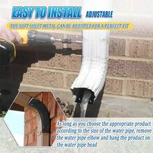 Drainage Ditch Noise Reducer, Adjustable Downpipe Silencer With Metal Backplate, 2-Piece Pack - 3.5in*11.8in - View 3