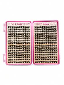 384-560pcs D Curl Soft Synthetic Segmented Lash Clusters DIY Easy To Use Portable Large Capacity For Daily Cat Eye Cosplay Sweet Style, Lash Clusters Individual Lashes False Eyelashes - Multicolor - View 14
