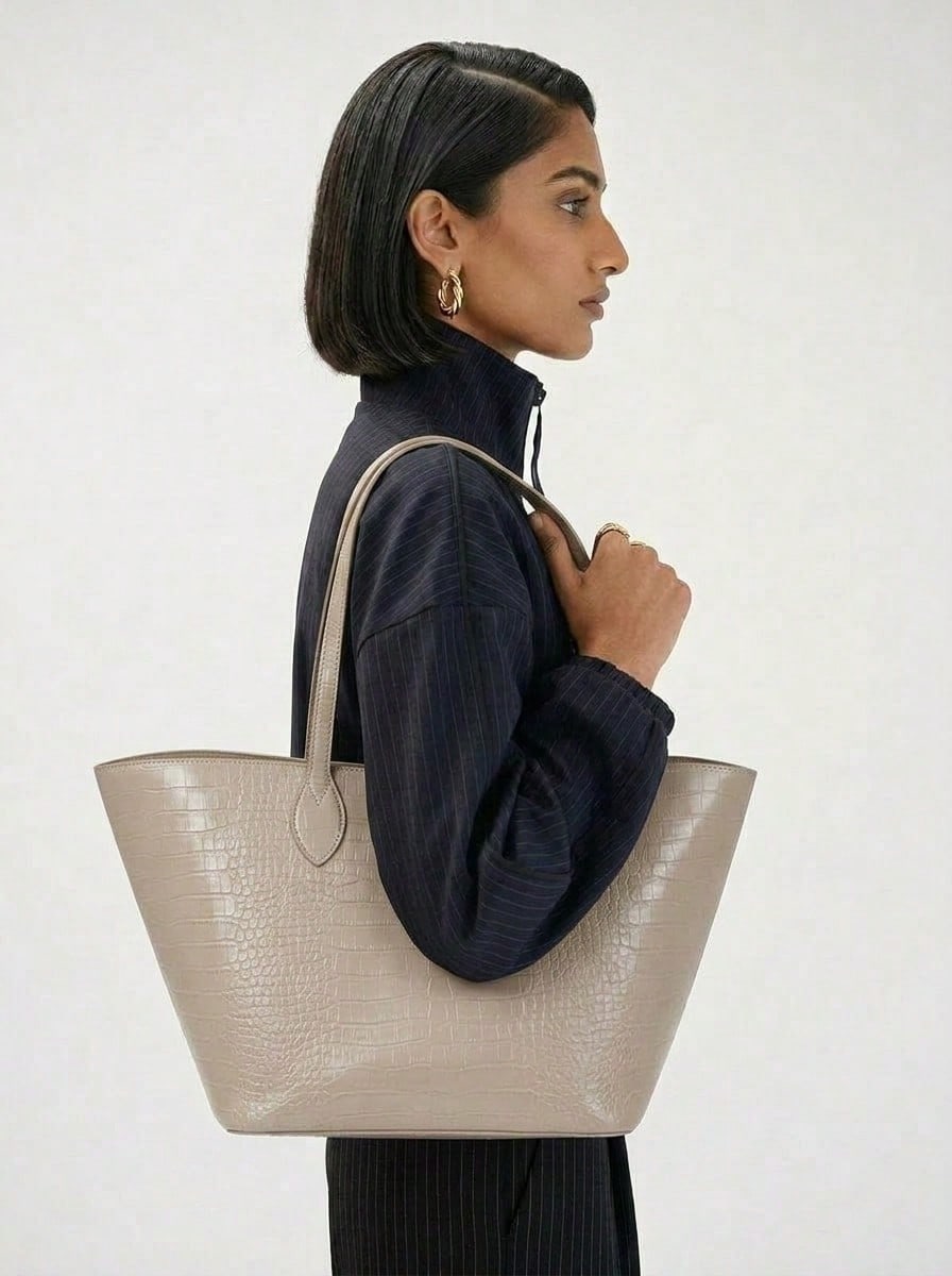 Women's Tote Bag Large Ivory - Beige - View 1