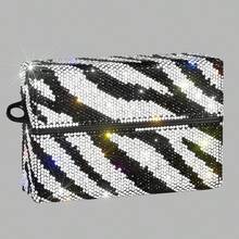 BLBLBL 1PC Multi-Color 720° A-Grade Artificial Diamond Studded Shiny Zebra Pattern Electronic Cigarette Case For TEREA, Super Cute, Can Be Hung On Bag Or Keychain, More Sparkling Under Light And Sunlight - Diamond Version - View 13