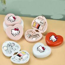 (授權) Sanrio 縫紉與手工工具組，迷你愛心收納盒，Hello Kitty 手作縫紉盒 - 卡通 - 查看 9