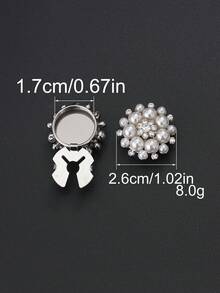 1/3pcs 18/26/29mm Women's Elegant Rhinestone Faux Pearl Button Covers, Crystal Button Covers, Removable Clip-On Button Covers, Crystal Glamorous Buttons For Clothing, With Pliers Press Button, Lead Color - Multicolor - View 19