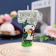 Number Birthday Candles 0-9, Green Glitter Cake Topper, Cute Cartoon Decorative Candles, Birthday Party Supplies, Children And Adult Anniversary Celebration Decoration - 1pc - View 15