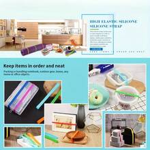 4pcs Silicone Towel Straps - High Elasticity Towel Clips, Suitable For Pool, Beach, Cruise And Outdoor. Material Treatment Accessories, Towel Straps, Beach And Office Essentials. - A - View 9