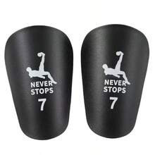 1 par de mini espinilleras de fútbol, diseño reforzado para una protección mejorada, almohadillas de espinilleras de fútbol duraderas para adolescentes y adultos, equipo de deportiva. - Nunca te detengas - Ver 8