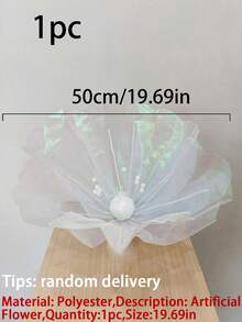 1/3件人造花束，彩虹網格絲綢罌粟花。長度：50cm。適用於婚禮、母親節、生日派對和家居裝飾。鮮豔色彩，設計為懸掛式人造花。 - 混色50cm - 查看 10